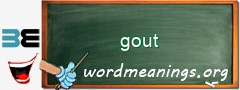 WordMeaning blackboard for gout